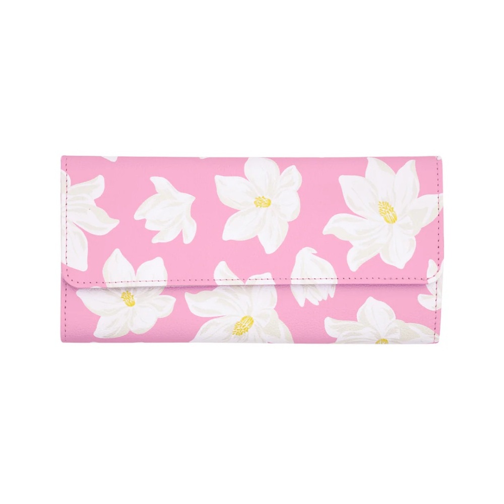 Draper James Pink Magnolia Travel Tri-Fold Jewelry Organizer